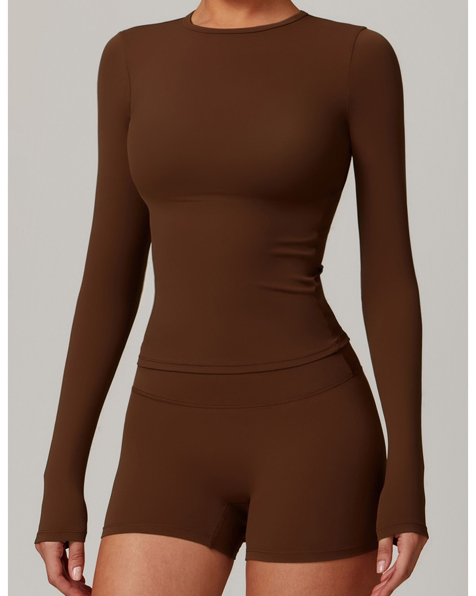 Polera Deportiva Slim Fit Manga Larga - Silueta Modeladora - YJ305