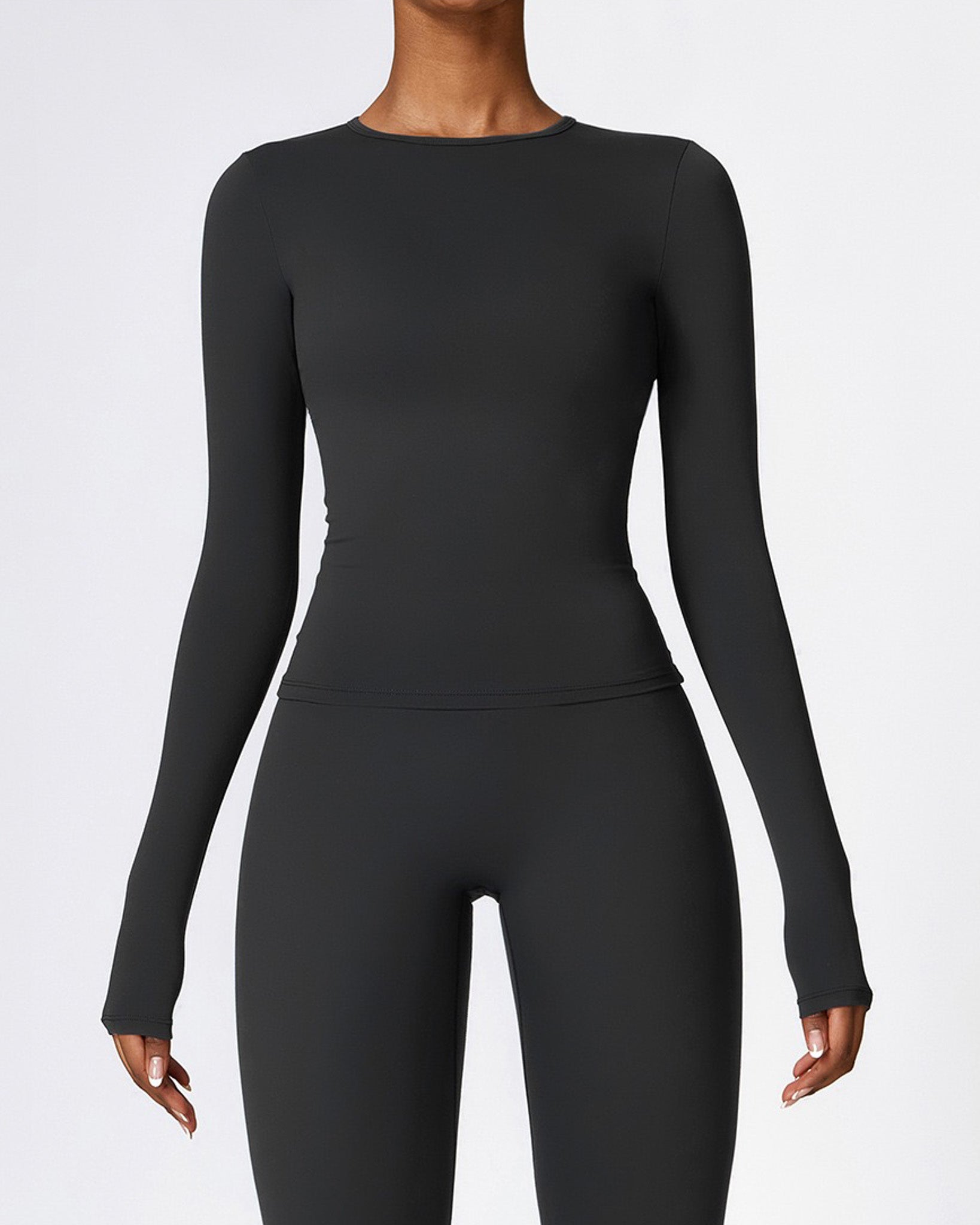 Polera Deportiva Slim Fit Manga Larga - Silueta Modeladora - YJ305