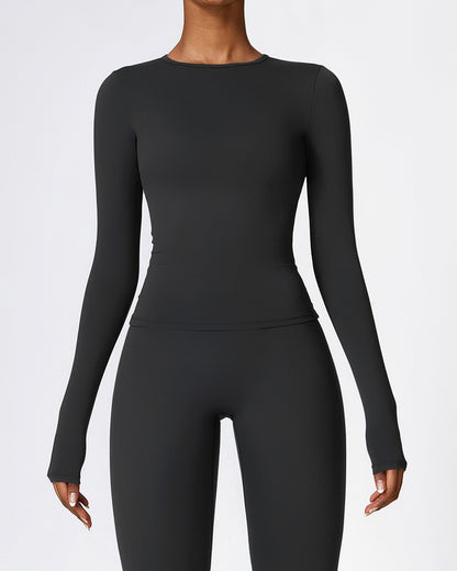Polera Deportiva Slim Fit Manga Larga - Silueta Modeladora - YJ305