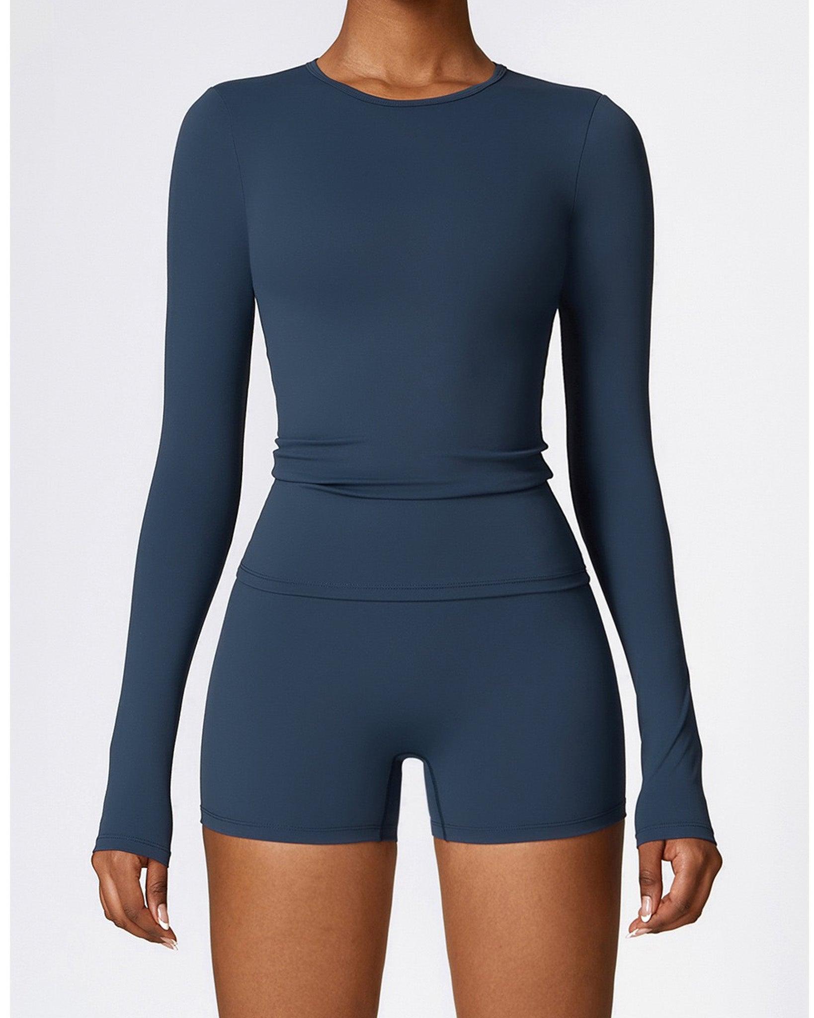 Polera Deportiva Slim Fit Manga Larga - Silueta Modeladora - YJ305