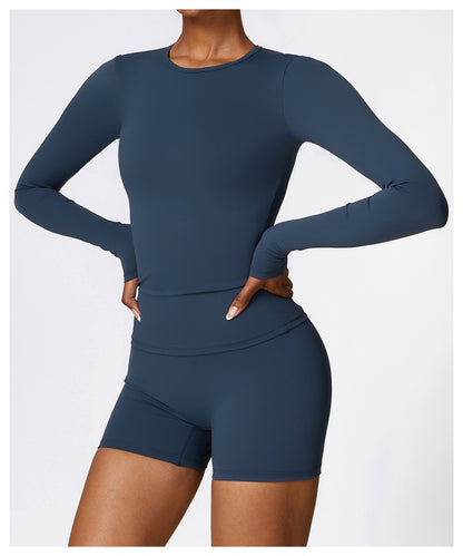 Polera Deportiva Slim Fit Manga Larga - Silueta Modeladora - YJ305