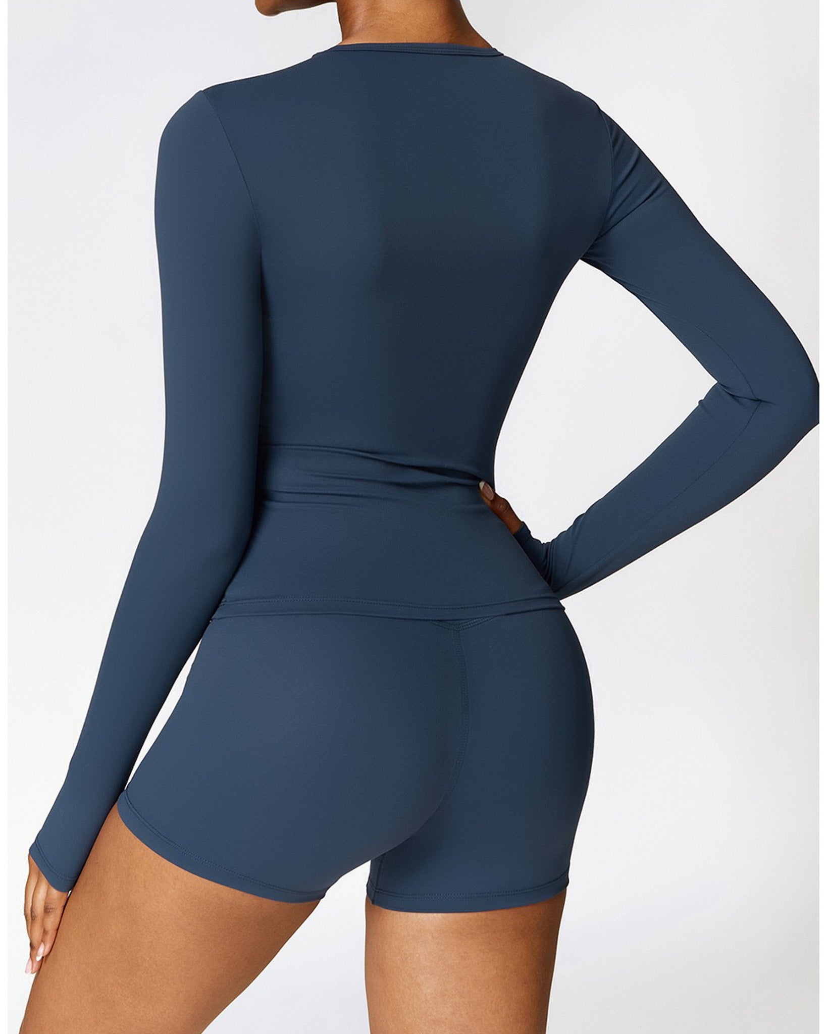 Polera Deportiva Slim Fit Manga Larga - Silueta Modeladora - YJ305