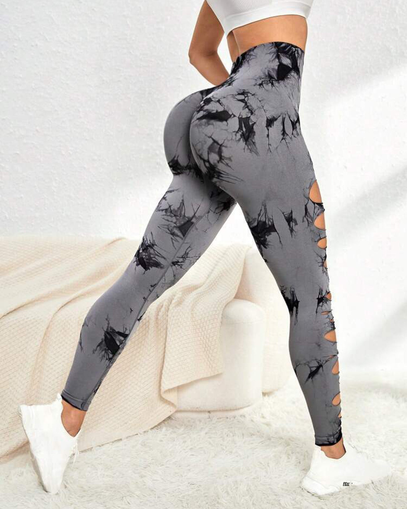 Leggings Deportivos Mujer Para Yoga Tie-dye Gym Mujer Hy001