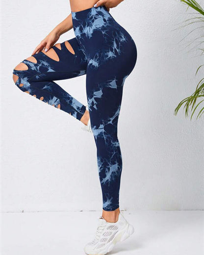 Leggings Deportivos Mujer Para Yoga Tie-dye Gym Mujer Hy001