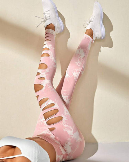 Leggings Deportivos Mujer Para Yoga Tie-dye Gym Mujer Hy001