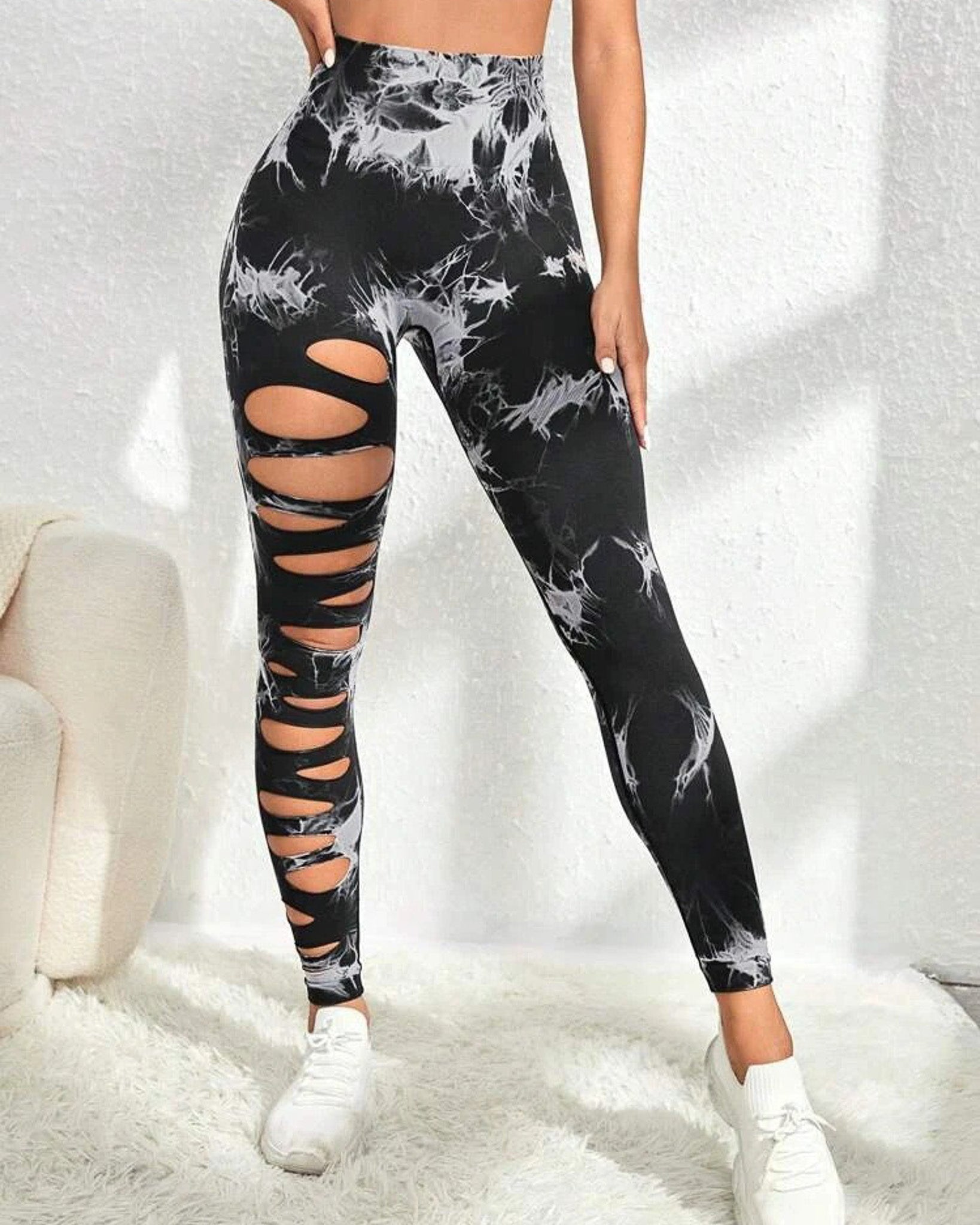 Leggings Deportivos Mujer Para Yoga Tie-dye Gym Mujer Hy001