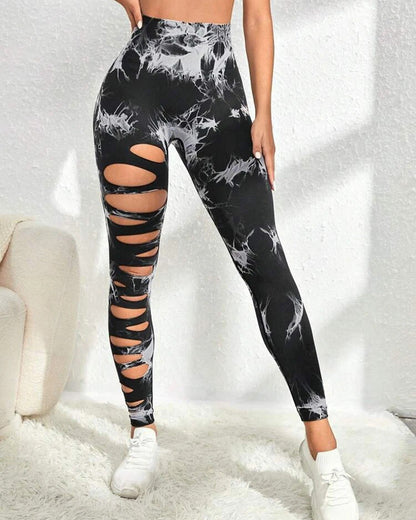 Leggings Deportivos Mujer Para Yoga Tie-dye Gym Mujer Hy001