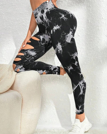 Leggings Deportivos Mujer Para Yoga Tie-dye Gym Mujer Hy001