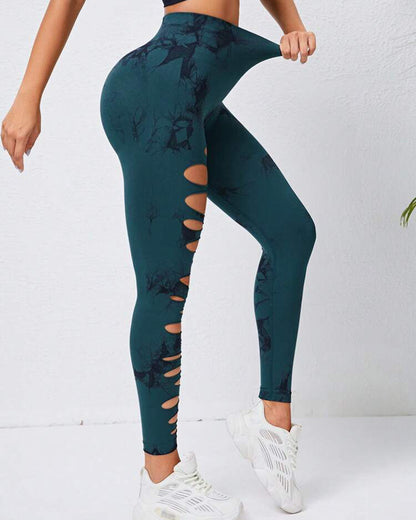 Leggings Deportivos Mujer Para Yoga Tie-dye Gym Mujer Hy001