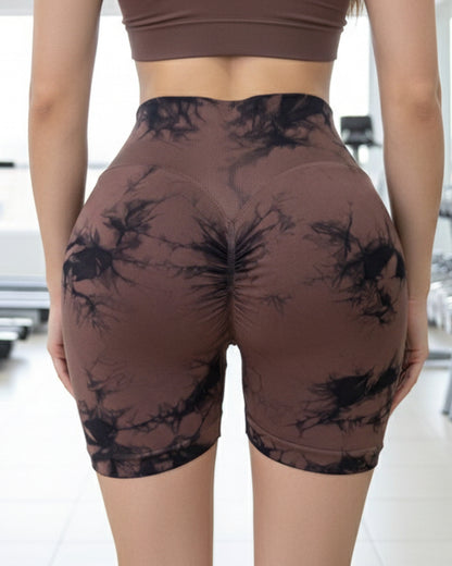 Short Pretina cruzada Tie dye Push up Alta Calidad - YJ205