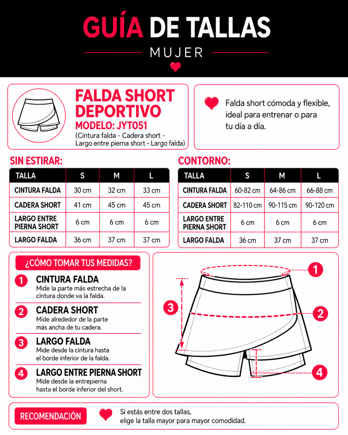 Falda Short Deportiva Mujer Padel Tenis Con Bolsillo - JYT051