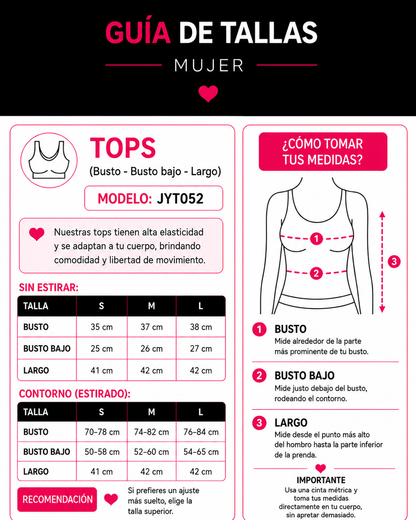 Top Deportivo Mujer Sin Mangas Espalda Abierta Ajustado - JYT052
