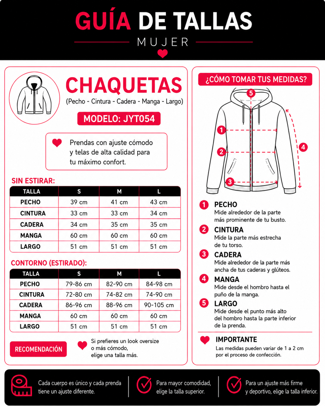 Chaqueta Deportiva Mujer Slim Ajustada Con Cierre Fit - JYT054