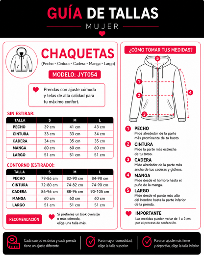 Chaqueta Deportiva Mujer Slim Ajustada Con Cierre Fit - JYT054