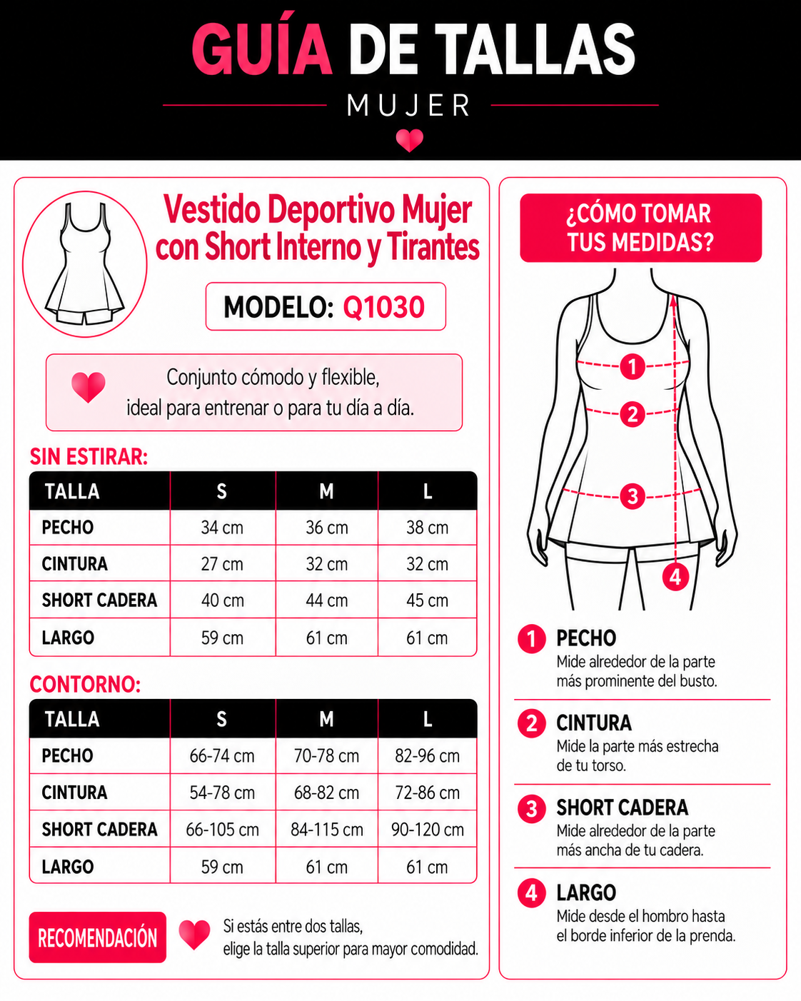 Vestido Deportivo Mujer con Short Interno y Tirantes - LQ1030