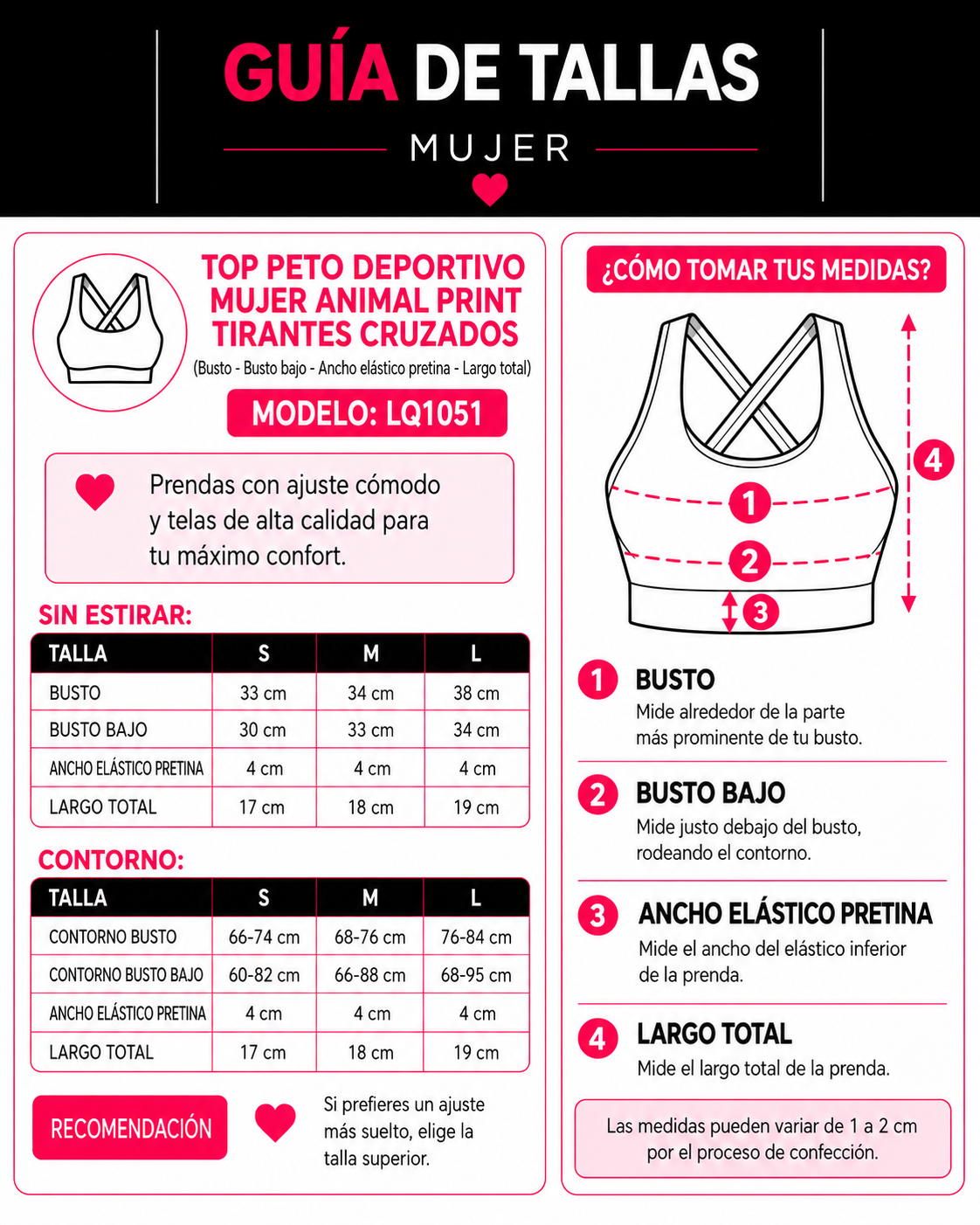 Top Peto Deportivo Mujer Animal Print Tirantes Cruzados - LQ1051