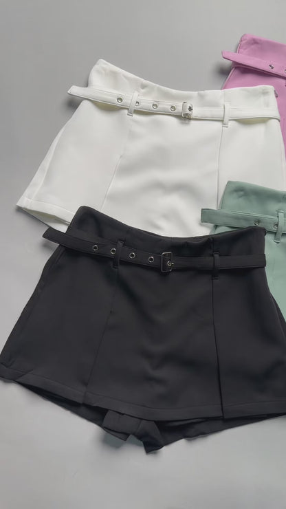 Falda Short de Vestir con Cinturon For Dama - ZM2509