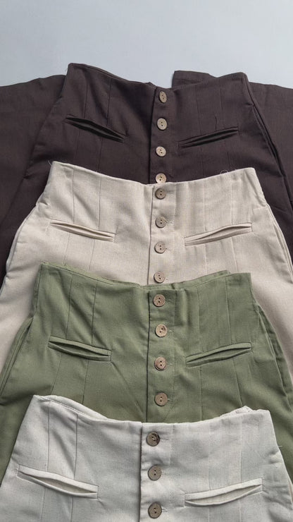 Pantalon Palazzo Mujer Cintura Alta - Verano - ZM2524