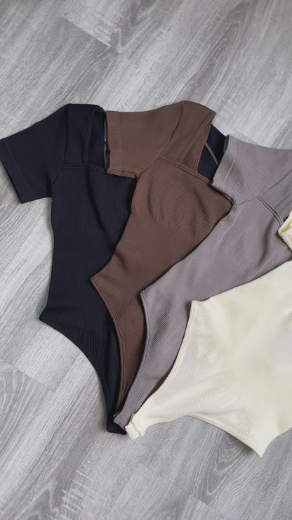 Body Mujer Escote Cuadrado y Espalda con Tirantes Moldeador - YJ274