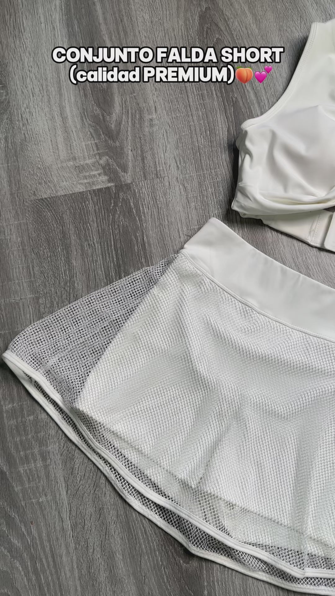 Conjunto Deportivo Peto y Falda Short con Malla - YK37074