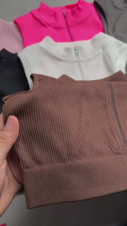 Peto Top Deportivo mujer con cierre - YJ179