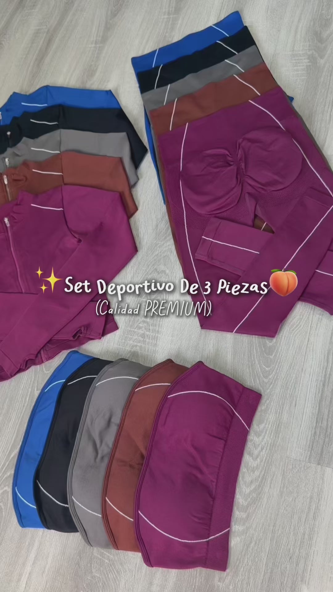 Set Deportivo 3 Piezas Mujer - Chaqueta + Calza + Strapless - YJ302