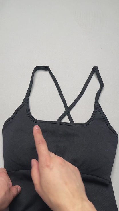 Body Sexy Modelador con Tirantes Cruzados en Espalda - YJ271