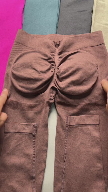 Calza Deportiva Mujer Push Up Pretina en V - HY27