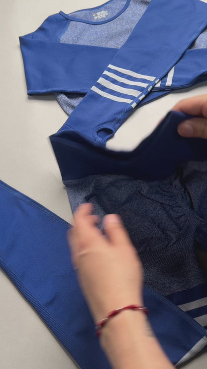 CONJUNTO 2 PIEZAS POLERA MANGA + CALZA LARGA PUSH UP - YJ236