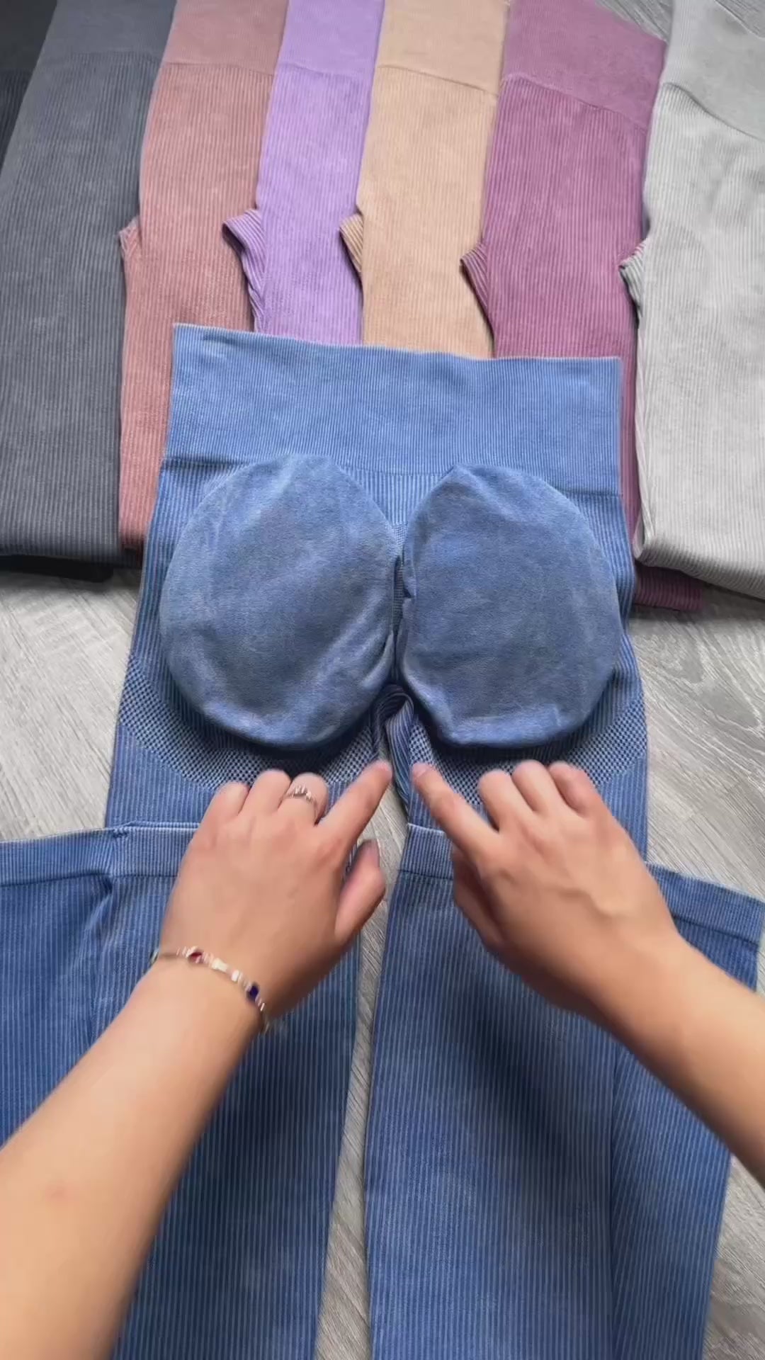 Calza Flare Rib Color Uniforme con Push Up - YJ291