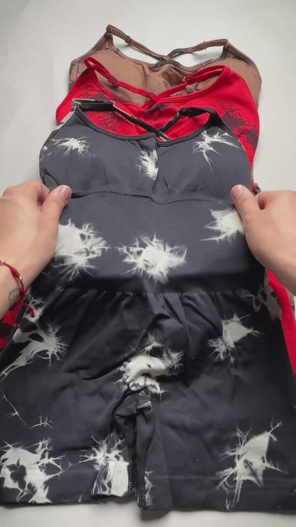 Mono Enterito Corto Push Up Para Mujer Faja Deportiva Bx113