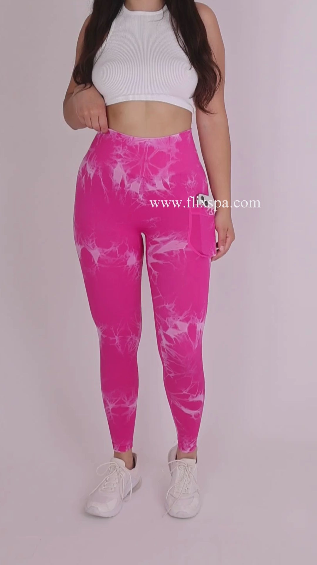 Calza tie dye doble push up con Bolsillo Lateral - HY08