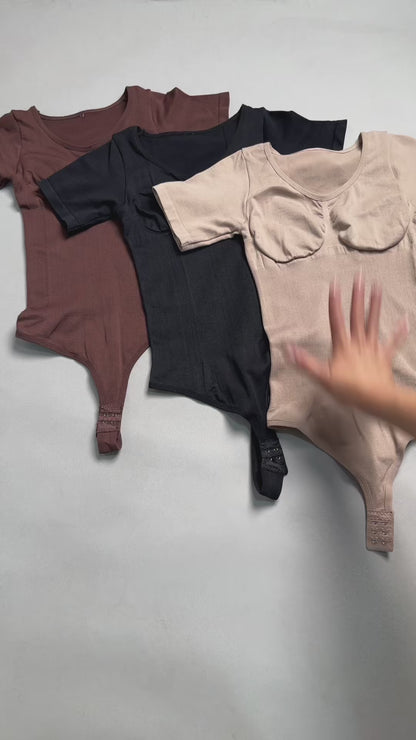 Body Moldeador para Mujer con Mangas Cortas- YY631