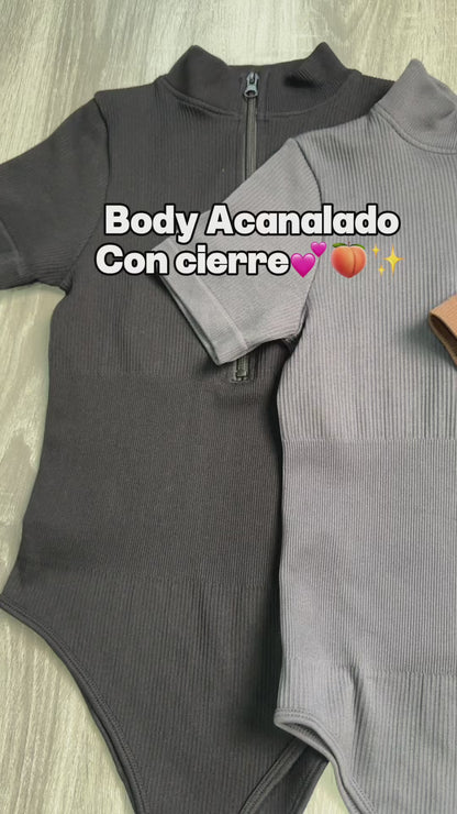 Body Mujer Modelador con Mangas Cortas y Cierre Delantero - YJ292