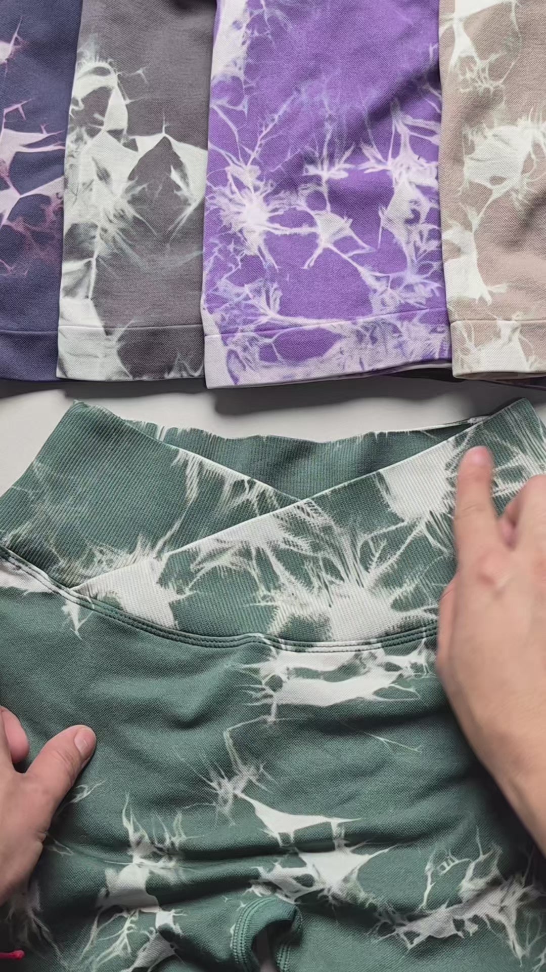 Short Pretina cruzada Tie dye Push up Alta Calidad - YJ205