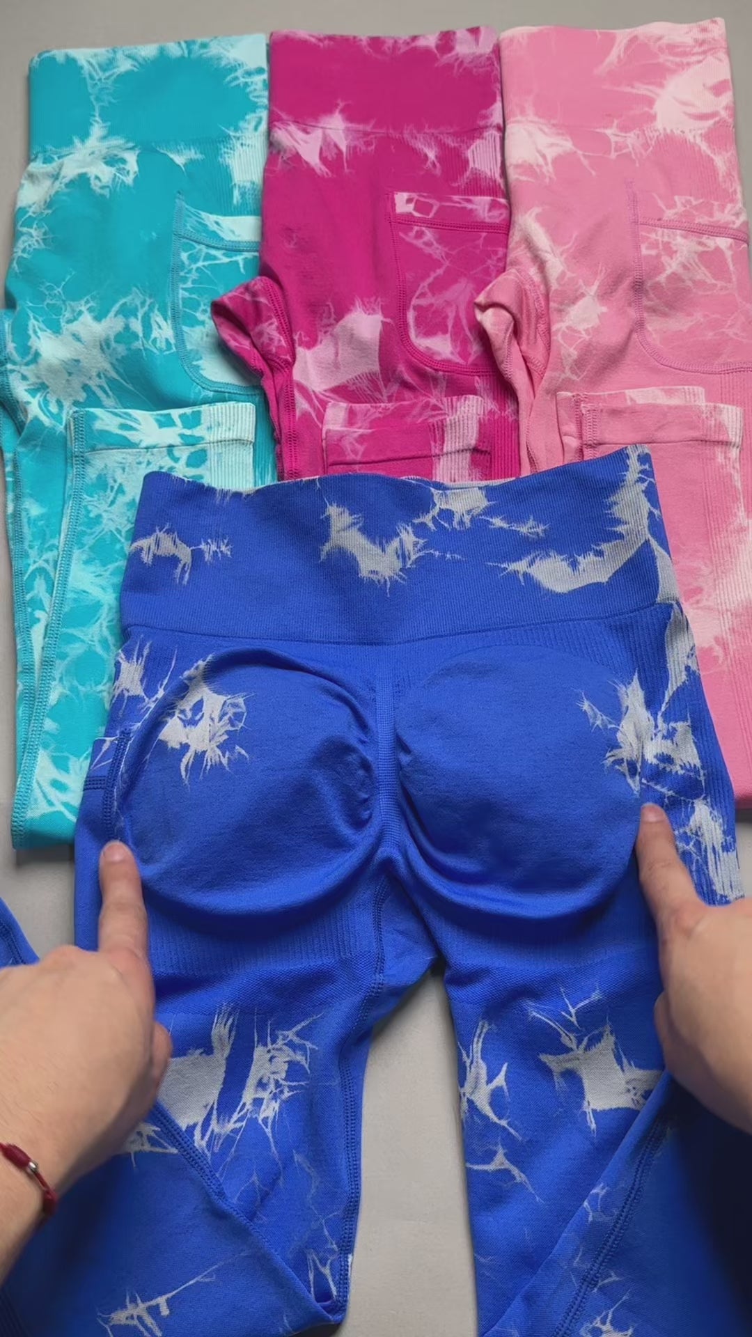 Calza Mujer Deportiva Push Up con Bolsillo tie dye - HY08