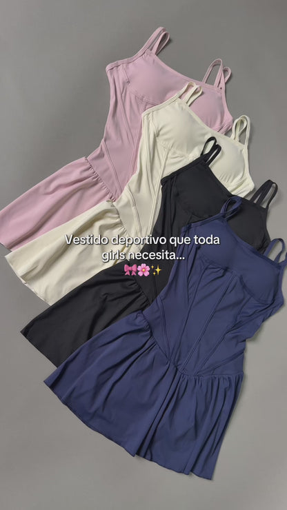 Vestido enterizo Deportivo Mujer  Tenis Con Falda Short - LQ1031