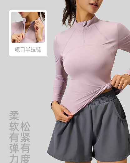 Polera Dry Fit Pro: Medio Cierre, Manga Larga y Calce Slim - JYT031