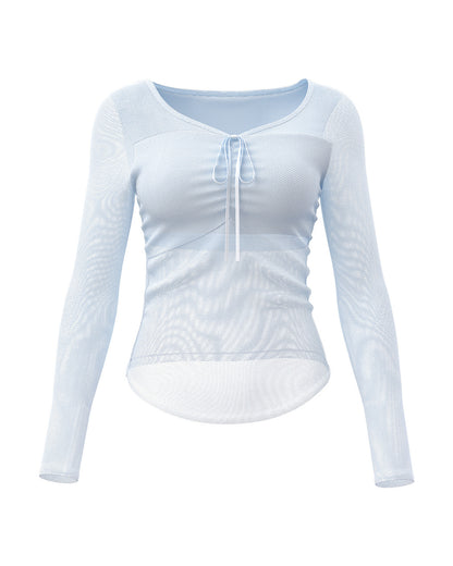 Polera Sport Chic Pro: Manga Tul, Fit y Copa Soft -JYT027