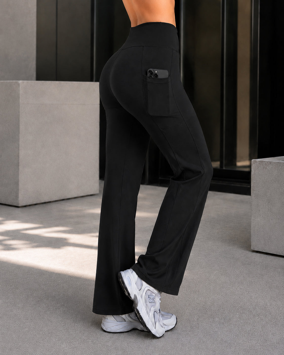 Pantalón Palazzo Mujer Tiro Alto Con Bolsillos Wide Leg - LQ1045