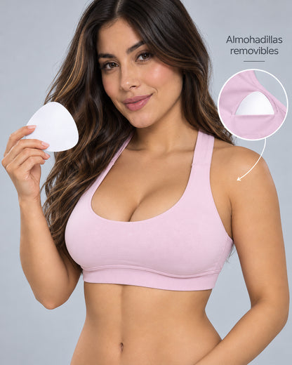 Top Peto Deportivo Mujer Cuello Espalda Descubierta - YJ333