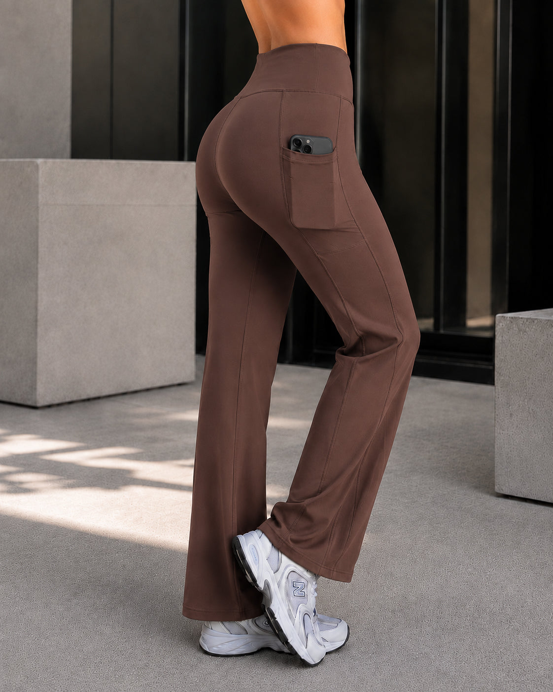 Pantalón Palazzo Mujer Tiro Alto Con Bolsillos Wide Leg - LQ1045