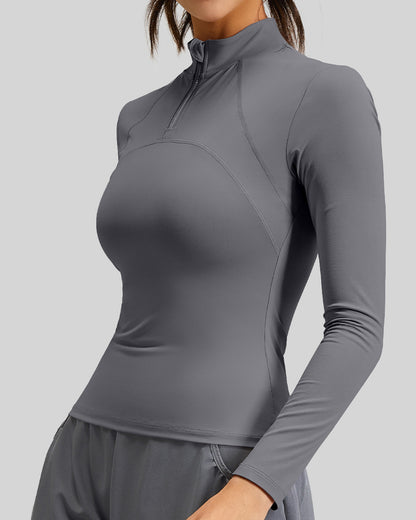 Polera Dry Fit Pro: Medio Cierre, Manga Larga y Calce Slim - JYT031