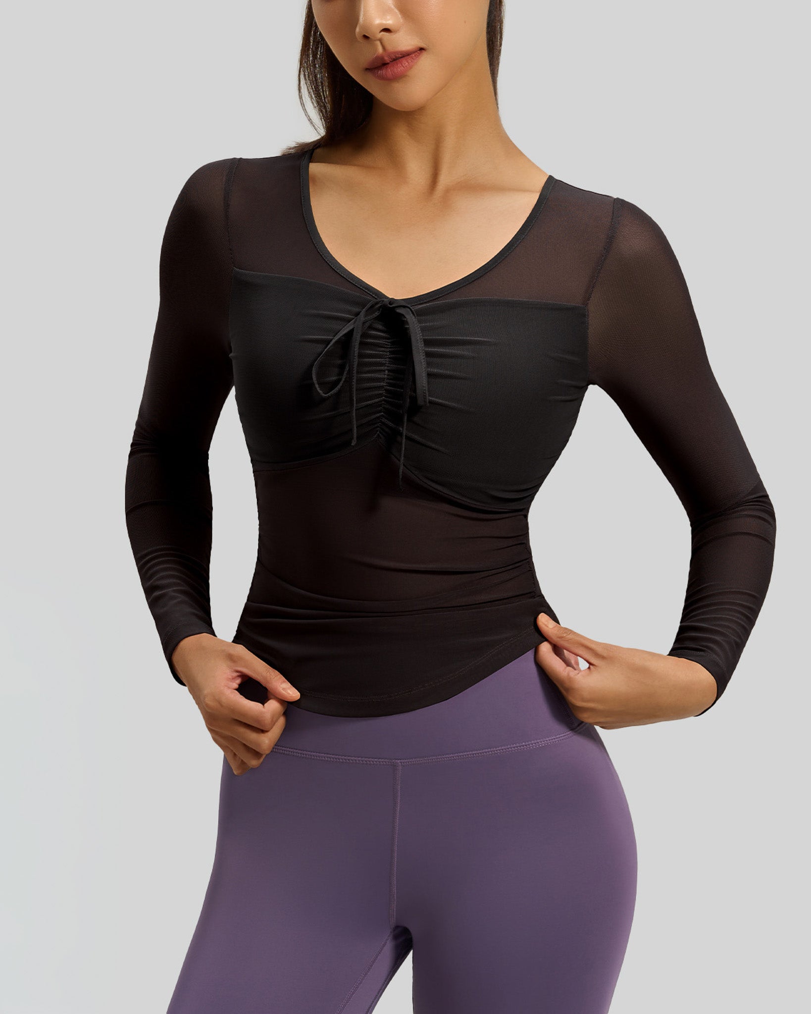 Polera Sport Chic Pro: Manga Tul, Fit y Copa Soft -JYT027