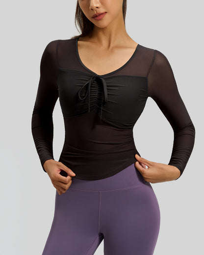 Polera Sport Chic Pro: Manga Tul, Fit y Copa Soft -JYT027