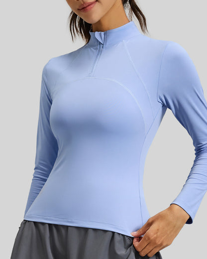 Polera Dry Fit Pro: Medio Cierre, Manga Larga y Calce Slim - JYT031
