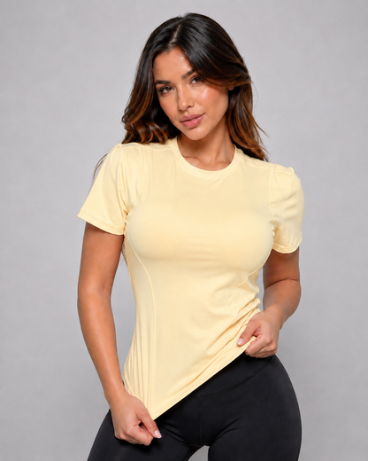 Polera Deportiva Mujer Ajustada Elasticada Gym Fitness - JYT056