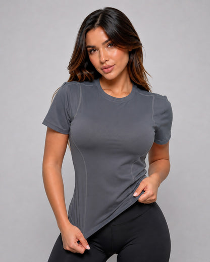 Polera Deportiva Mujer Ajustada Elasticada Gym Fitness - JYT056