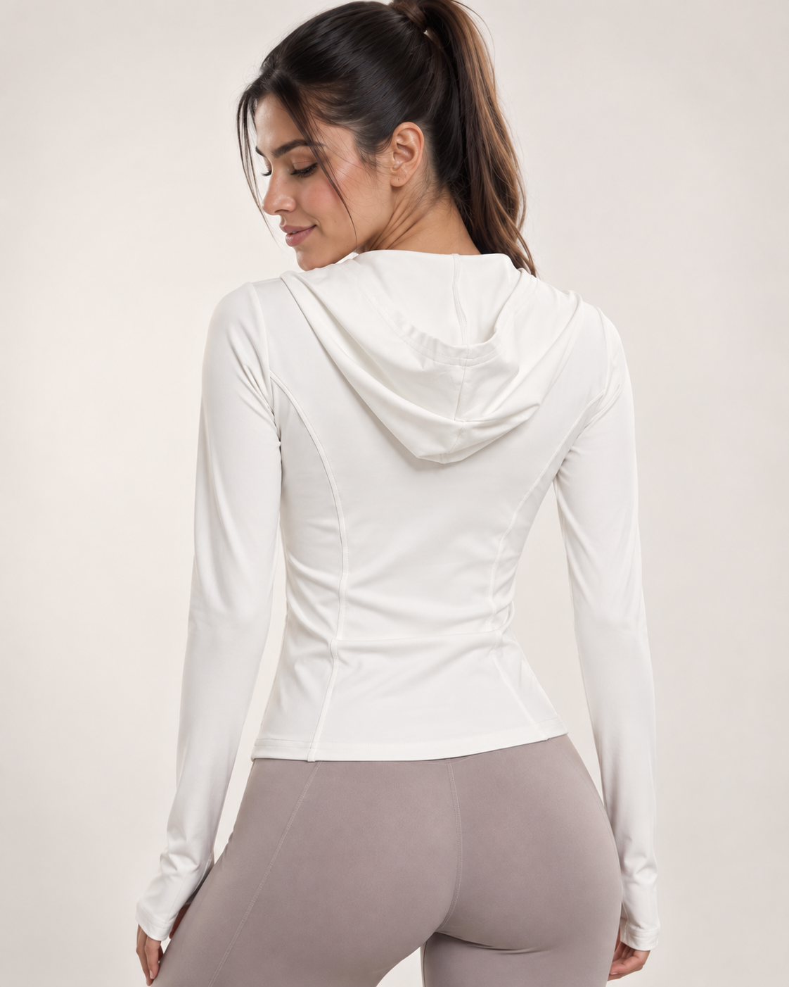 Chaqueta Deportiva Mujer con Cierre Gorro y Pasa Dedo - JYT066