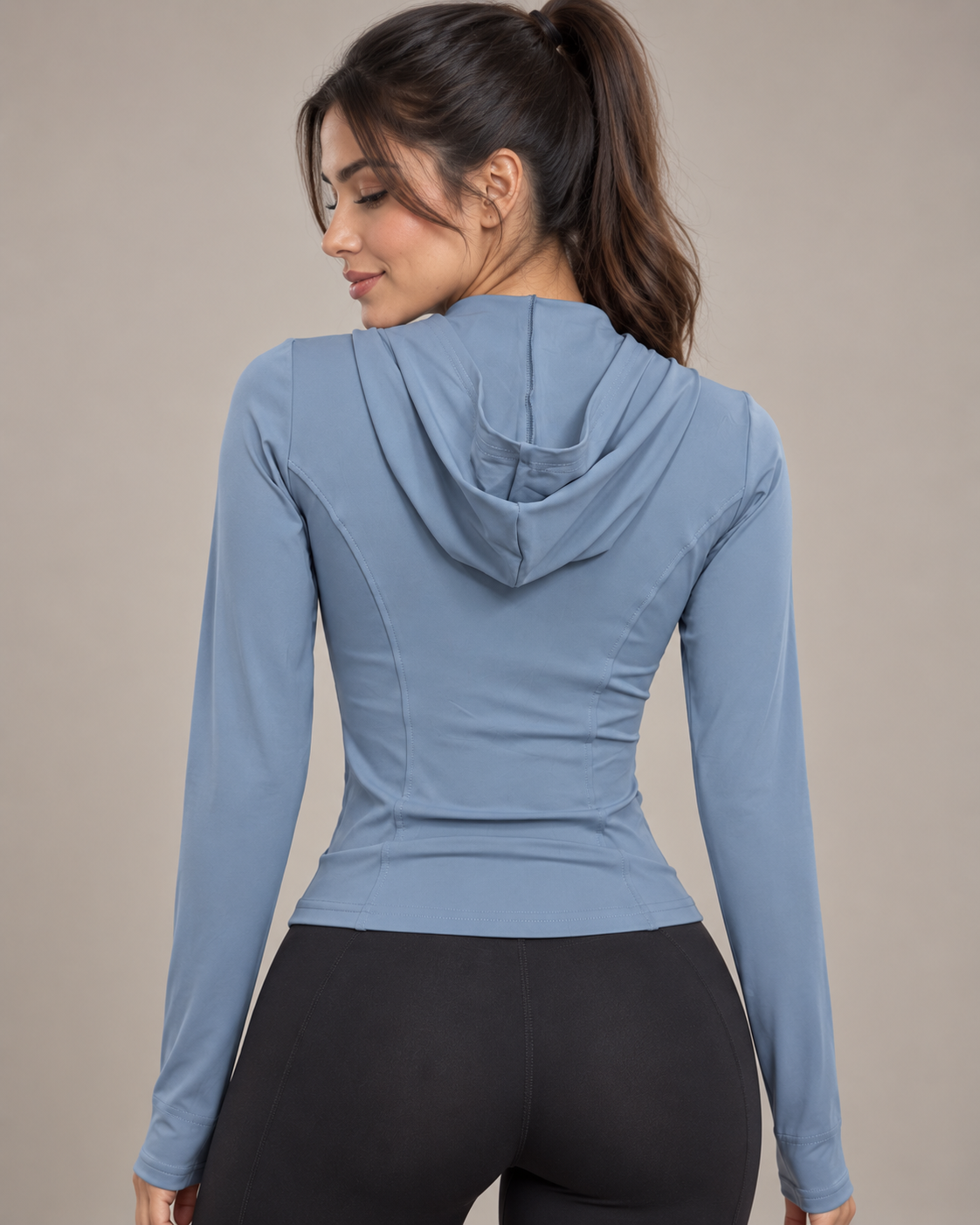 Chaqueta Deportiva Mujer con Cierre Gorro y Pasa Dedo - JYT066